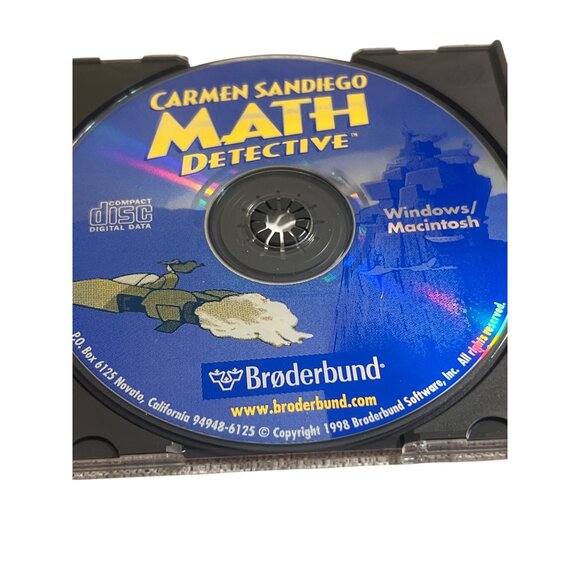 Carmen Sandiego Math Detective CD-ROM Game Windows/Macintosh 1998 Broderbund - Picture 3 of 3